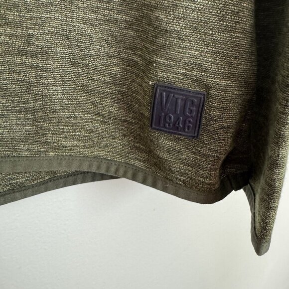 Vintage 1946 Mens 1/4 Zip Knit Sweater XL Moss Green Heather Nordstrom NWT - Picture 2 of 5